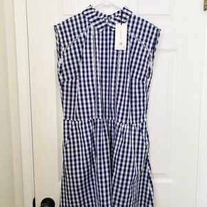 La Redoute Mademoiselle Size 12 Blue Collar Dress with side pockets
